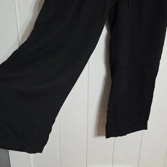 NWT Halara Womens Pants Black Wide Leg Elastic/Drawstring Pockets Lightweight XL - Picture 2 of 12